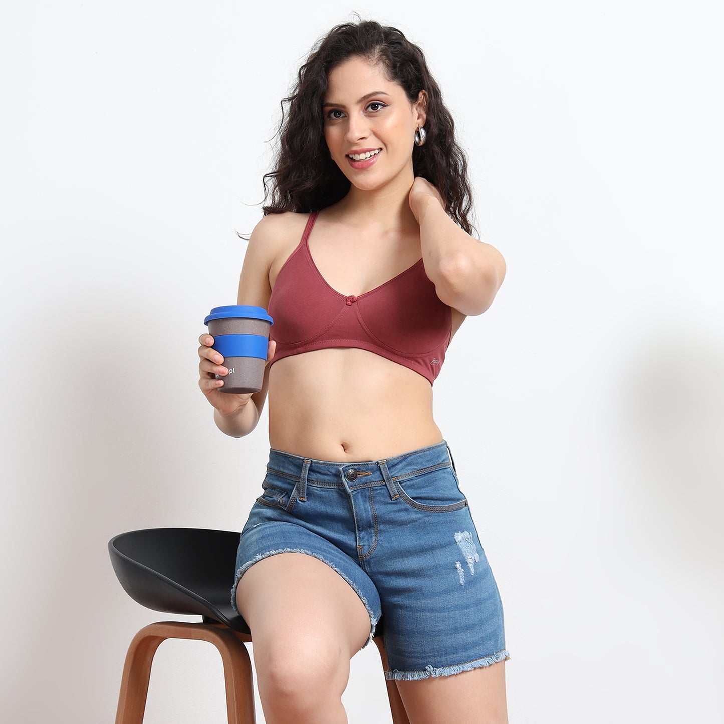 Ecstasy ECB002 Rust Cotton Bra – Everyday Shape, All-Day Ease
