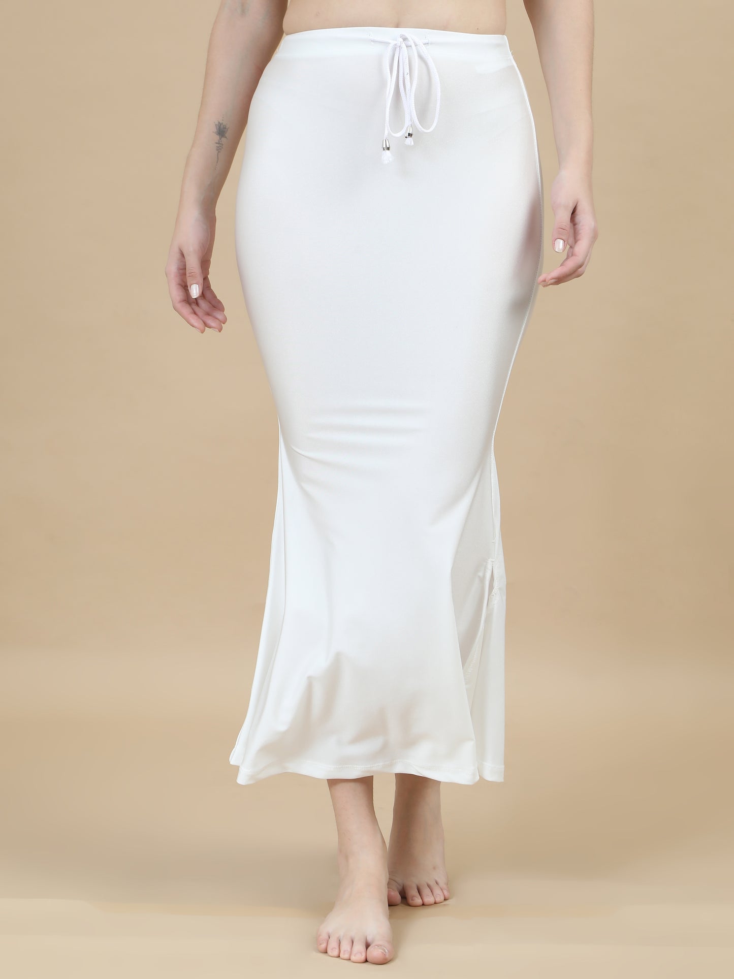 White Shimmer Petticoat Shaper for Women