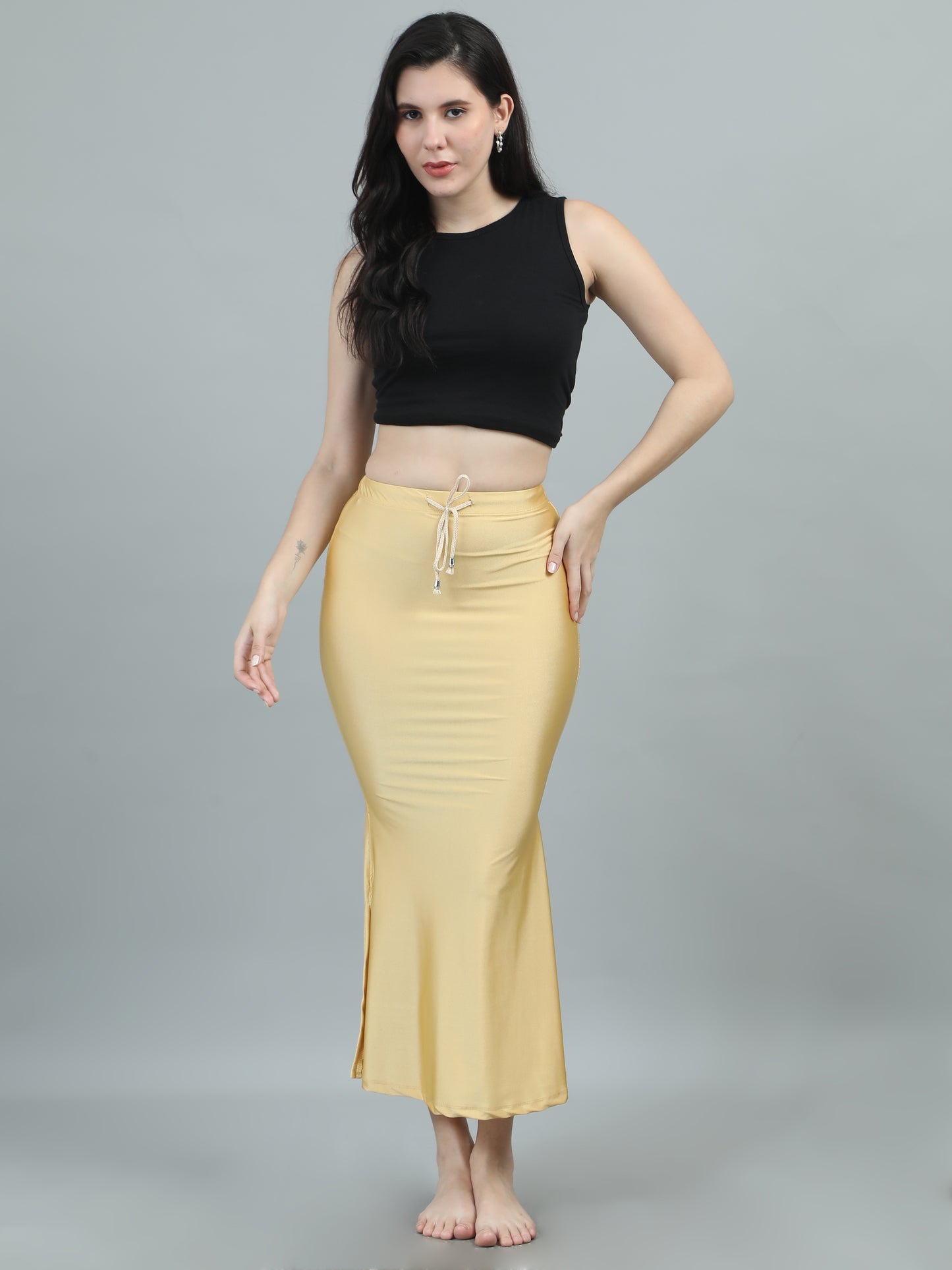 Gold Shimmer Shape Wear Saree for Women