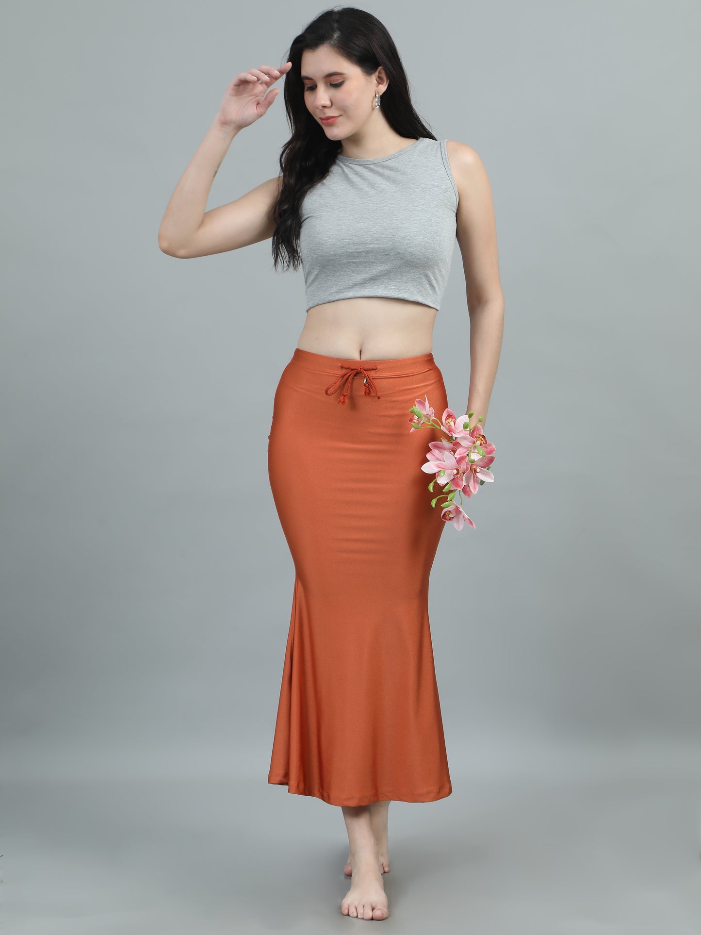 Copper Shimmer Womens Shapewear for Saree