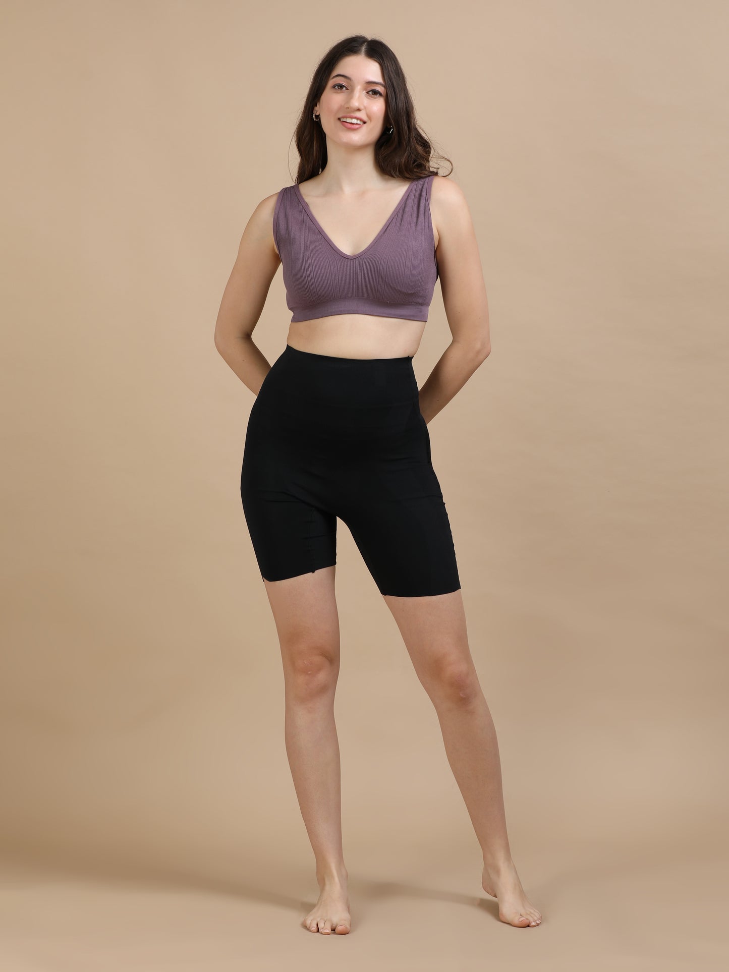 Polyamide Black Body Shapewear ECS701 – High Waist Thigh Slimmer