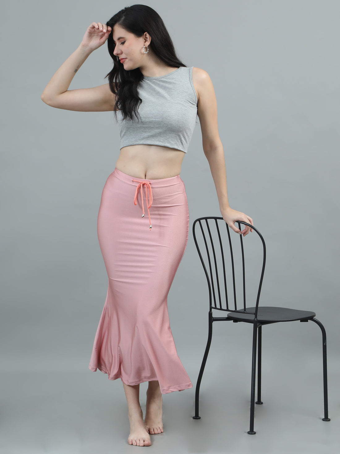 Shimmer vs mermaid saree shapewear comparison showing structured flared and body-hugging silhouettes