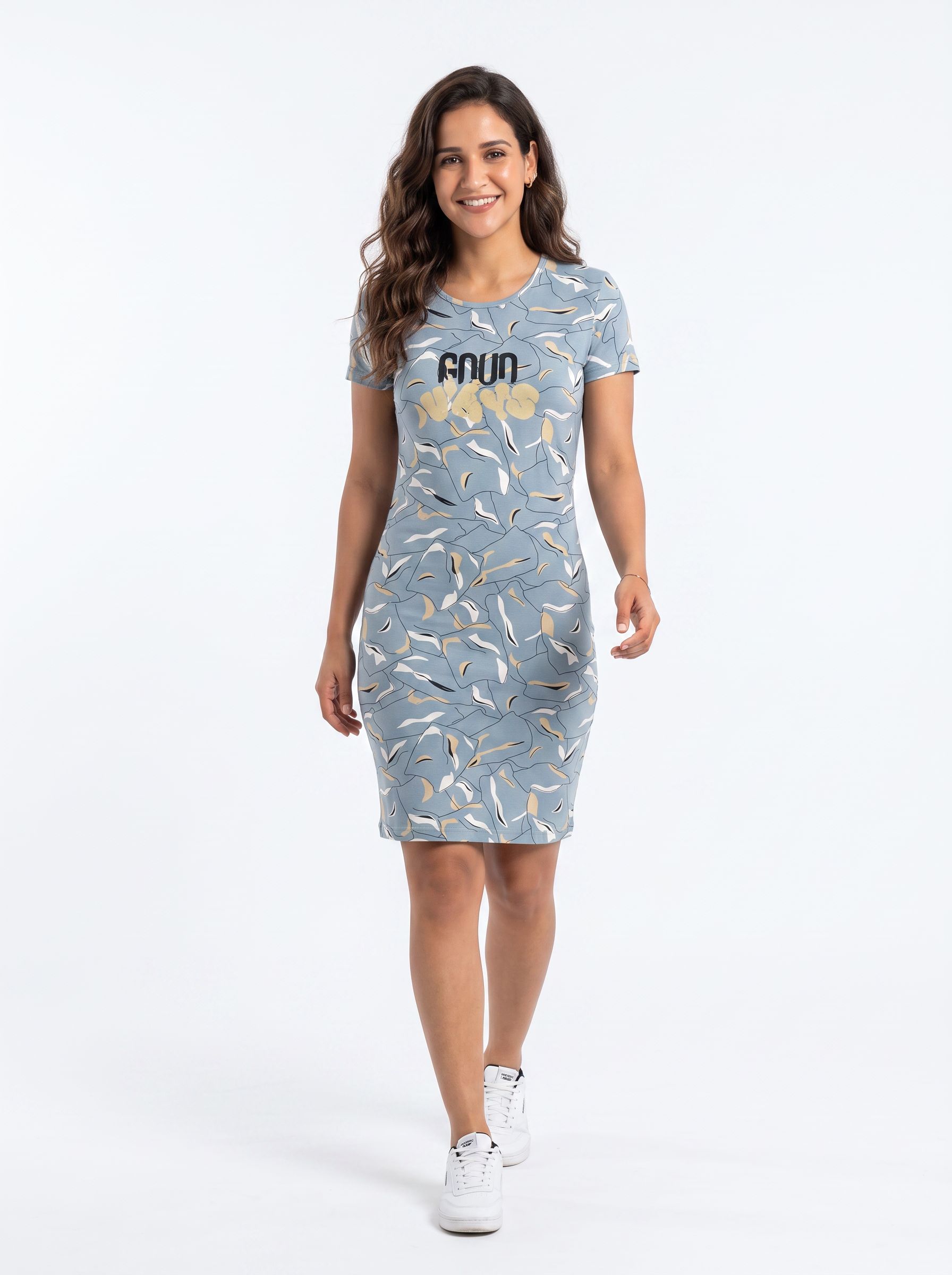 Cotton Top with Pyjama Night Suit - Sky Blue - 5360A