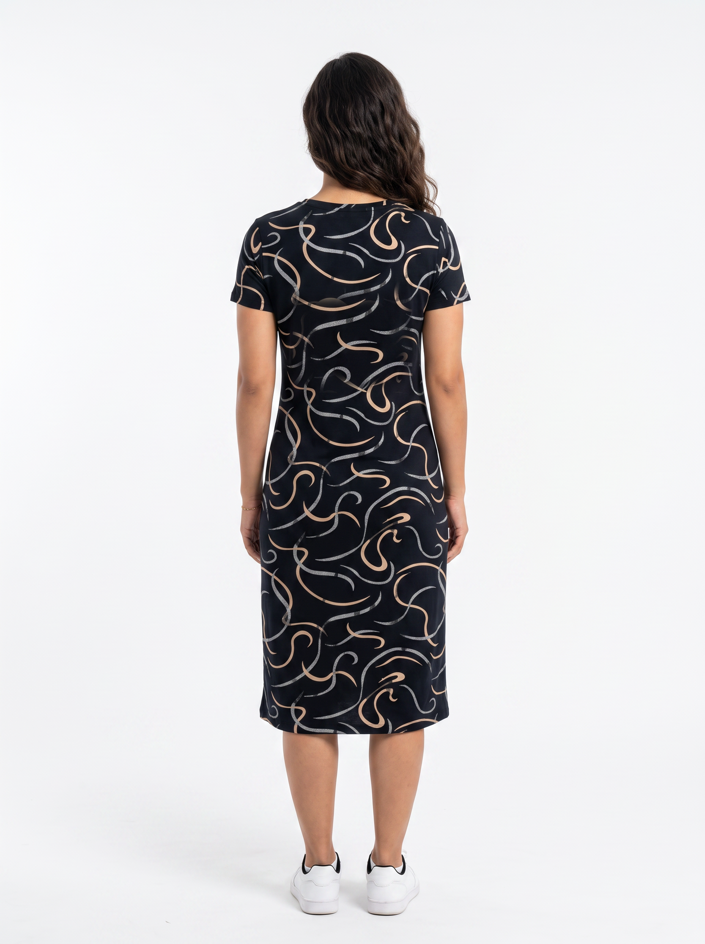 Cotton Top with Pyjama Night Suit - Black - 5309B
