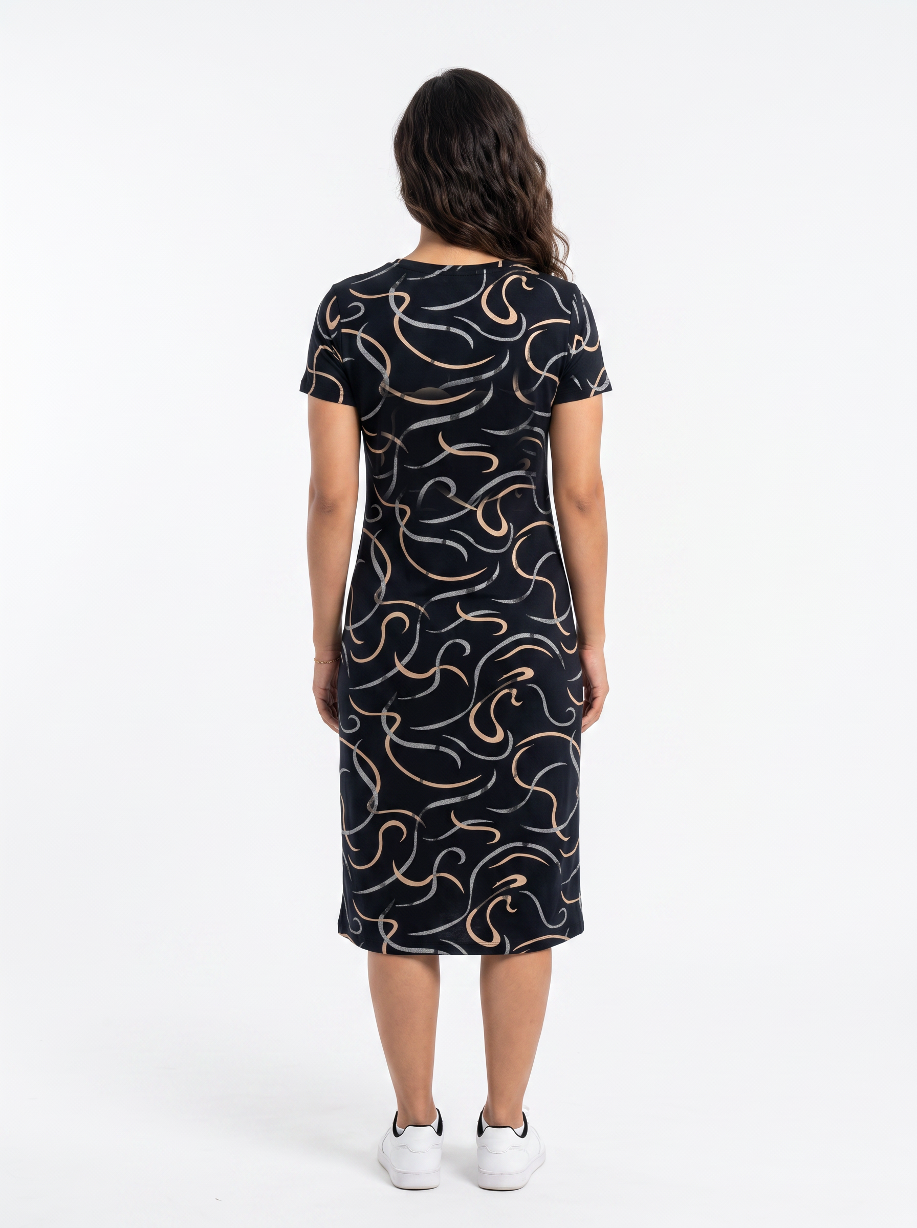 Cotton Top with Pyjama Night Suit - Black - 5309B