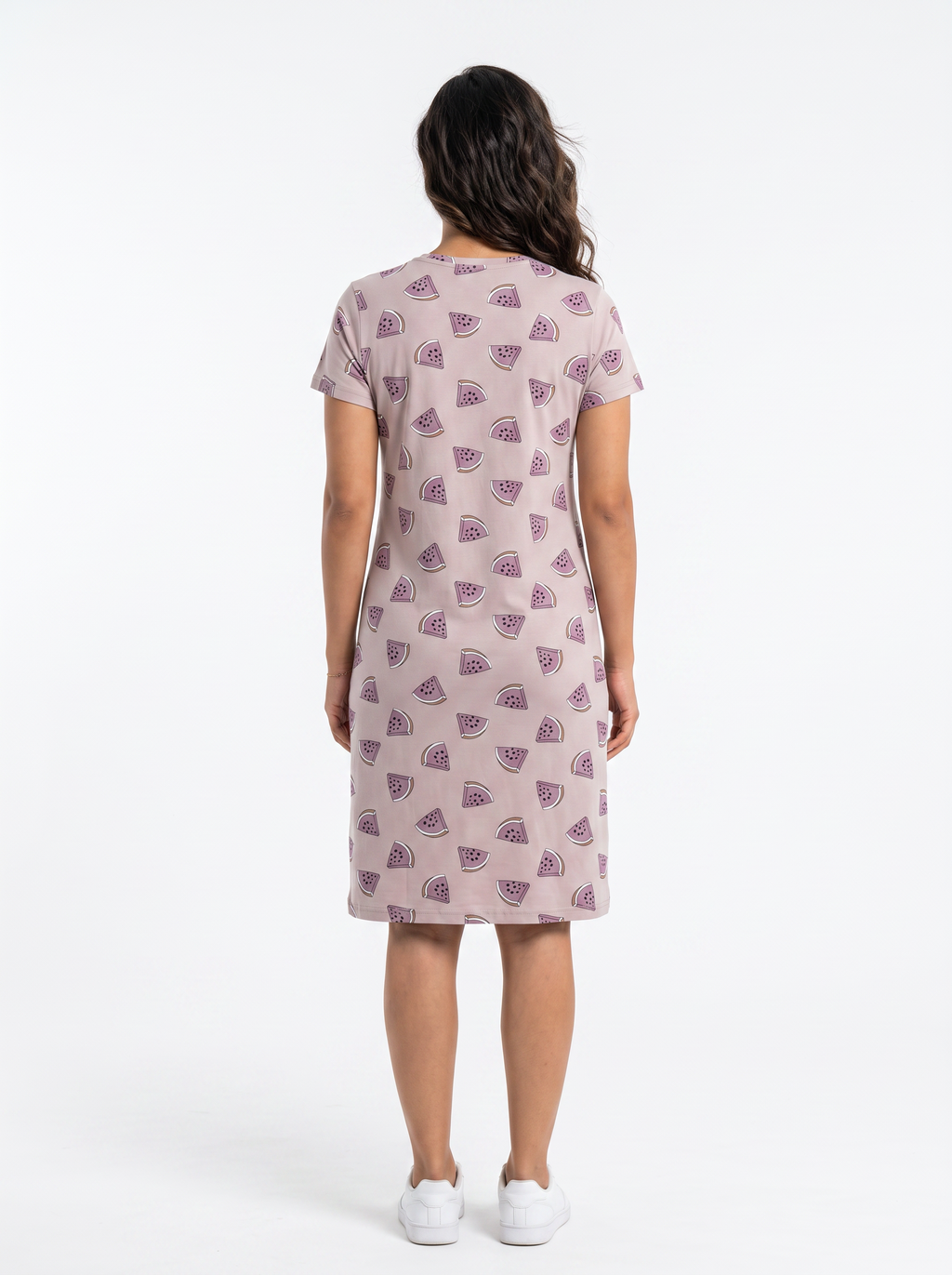 Cotton Top with Pyjama Night Suit - Pink - 5311A