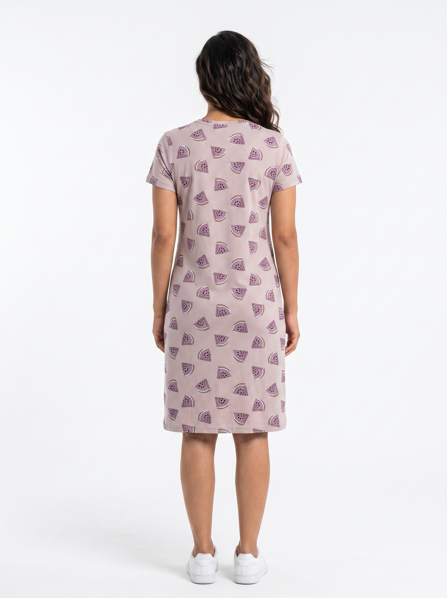 Cotton Top with Pyjama Night Suit - Pink - 5311A
