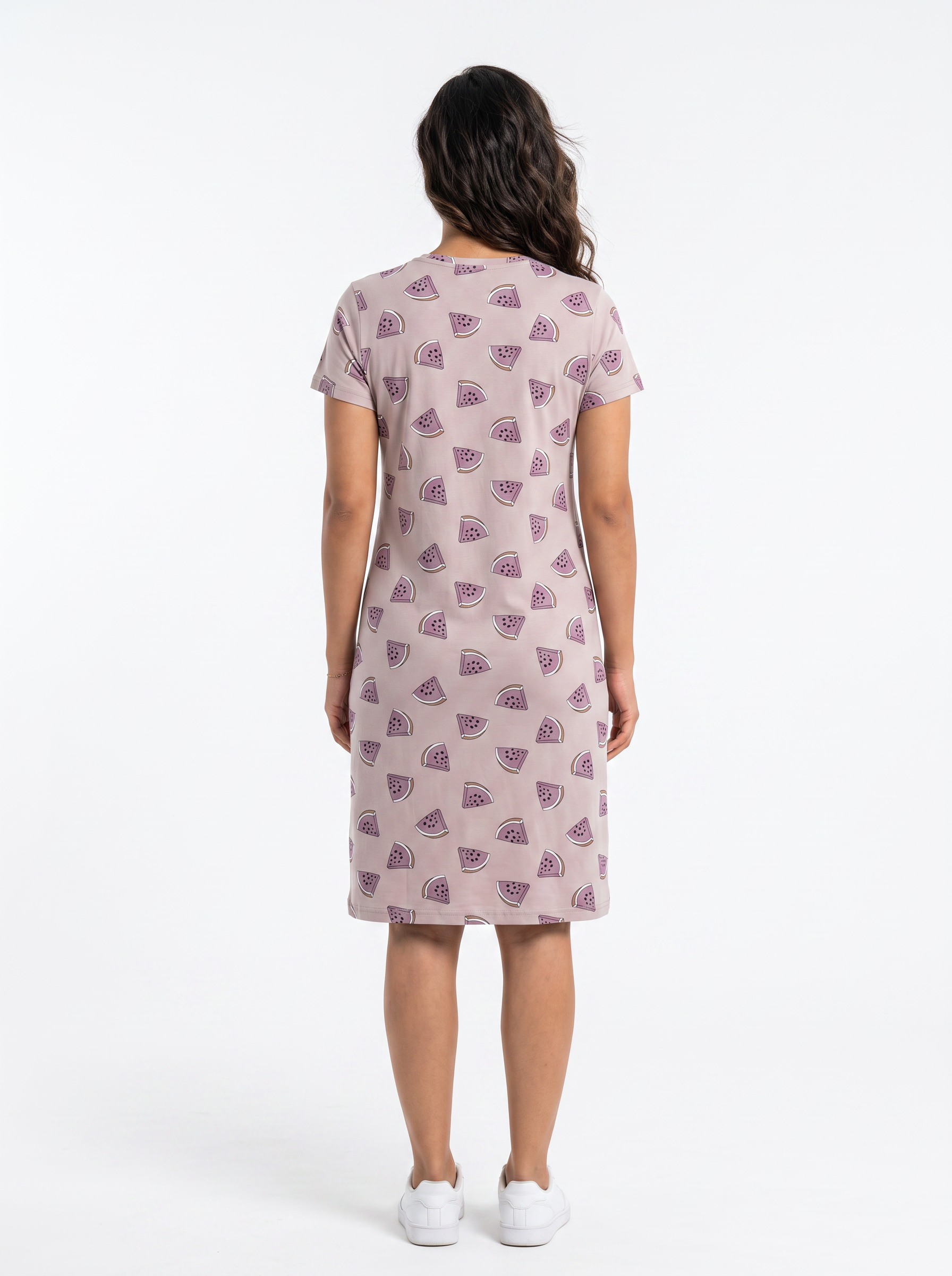 Cotton Top with Pyjama Night Suit - Pink - 5311A