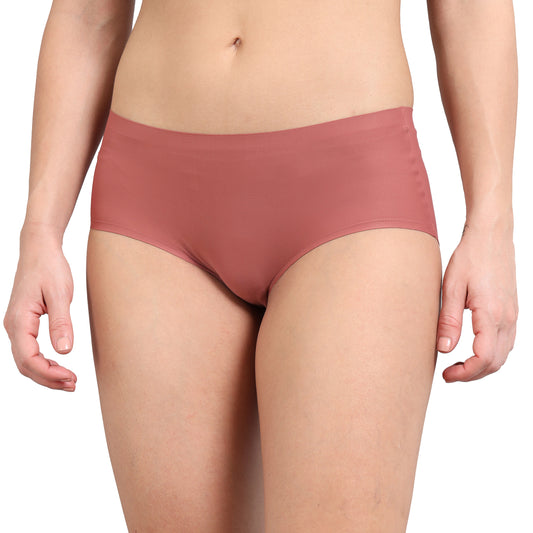 Ecstasy ECP91 Women's Brown Seamless Polyamide Hipster Panty