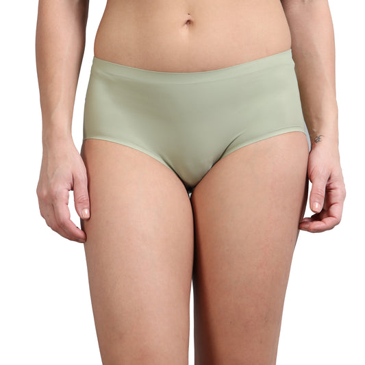 Ecstasy ECP91 Women's Green Seamless Polyamide Hipster Panty
