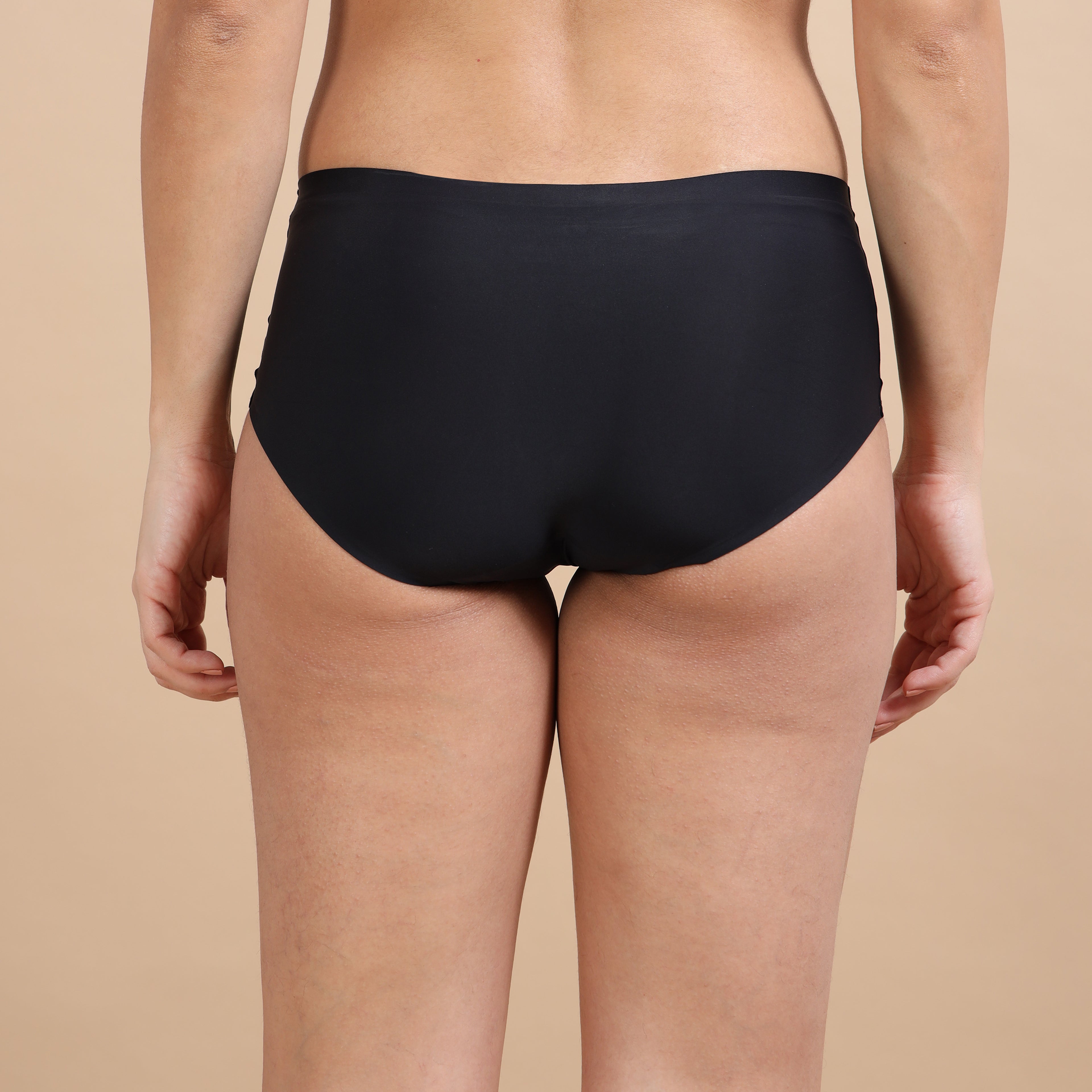 Ecstasy ECP81 Women's Black Seamless Polyamide Hipster Panty
