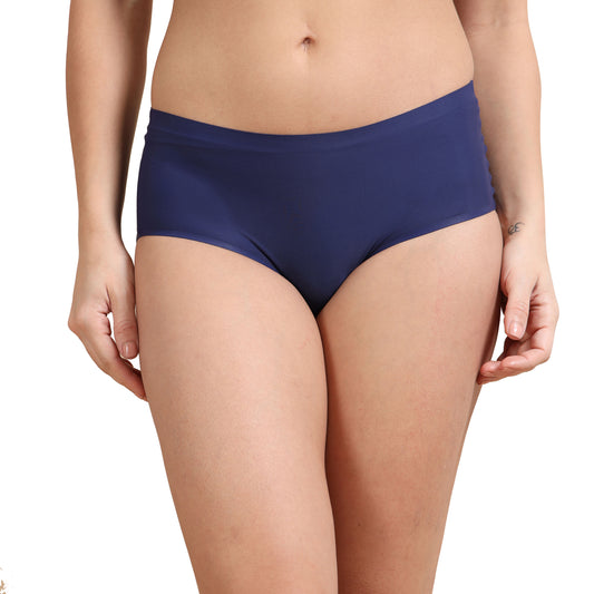 Ecstasy ECP91 Women's Navy Seamless Polyamide Hipster Panty