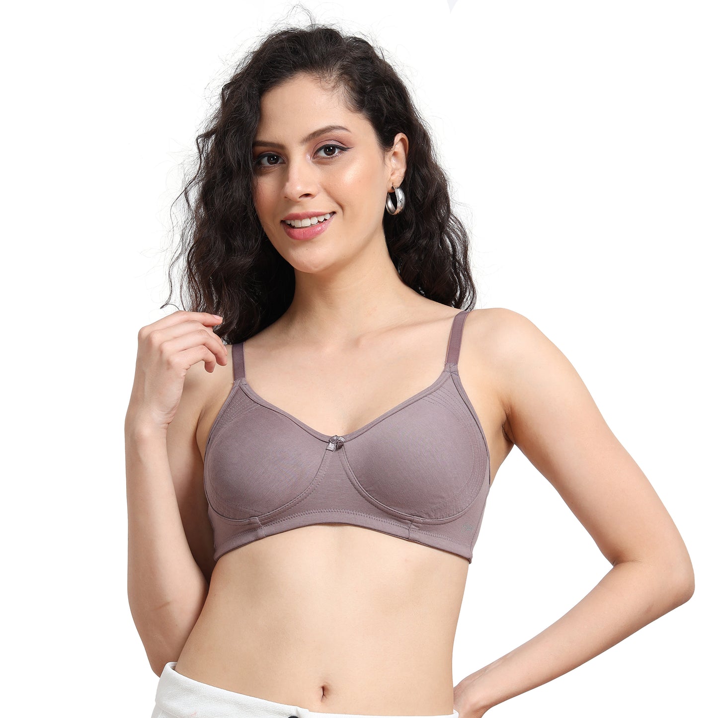 Ecstasy ECB003 Umber Cotton Bra – Side Support & Everyday Natural Comfort