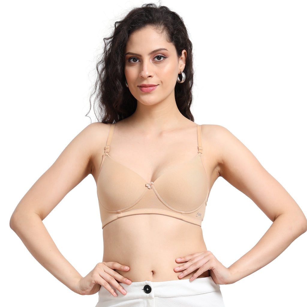 Ecstasy ECB100 Skin Cotton Padded Bra – Multiway Comfort with Invisible Fit