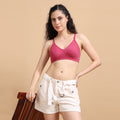Ecstasy ECB001 Magenta Cotton Padded Bra – Everyday Support in Bold Comfort
