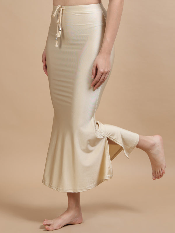 ECSS13-CREAM SHIMMER SAREE SHAPEWEAR