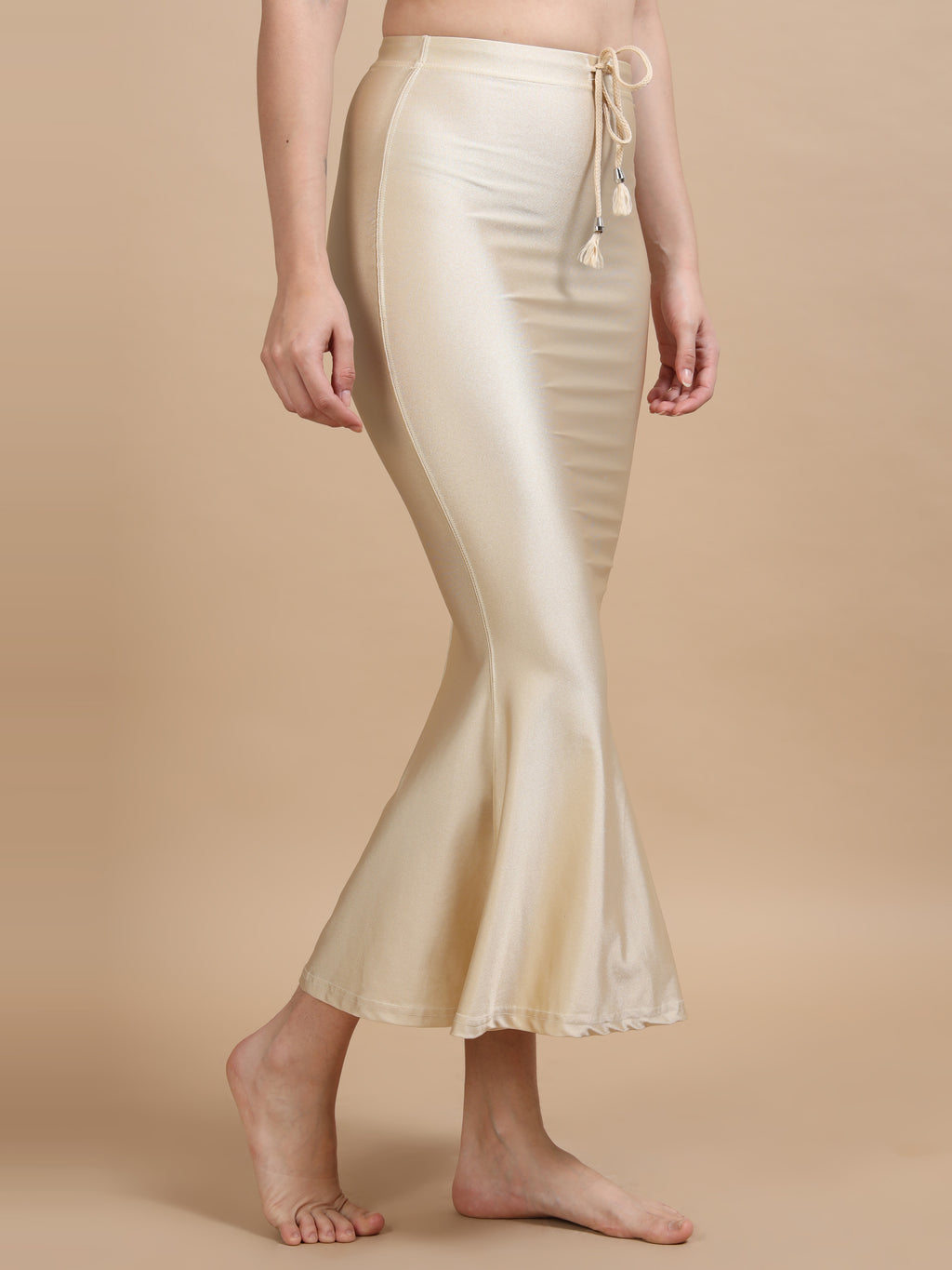 ECSS13-CREAM SHIMMER SAREE SHAPEWEAR