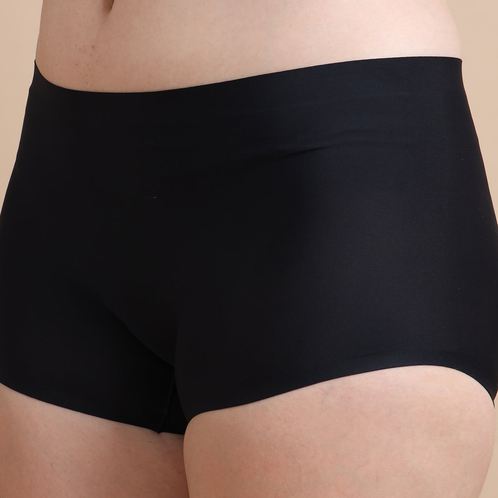  Black Boyleg Women's Seamless Panties 