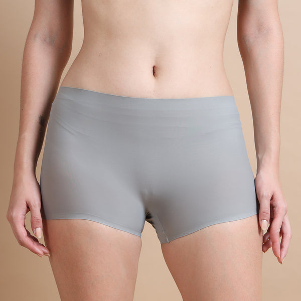 ECP99-Grey Seamless boyleg panty