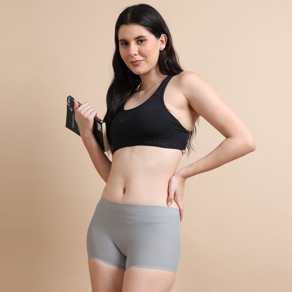 ECP99-Grey Seamless boyleg panty