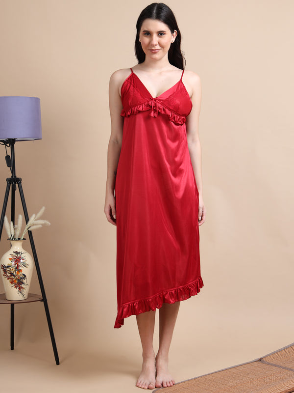 1510G-Wine 2Pc Long Nighty