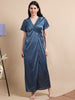 1510F-Mid Blue 2Pc Long Nighty