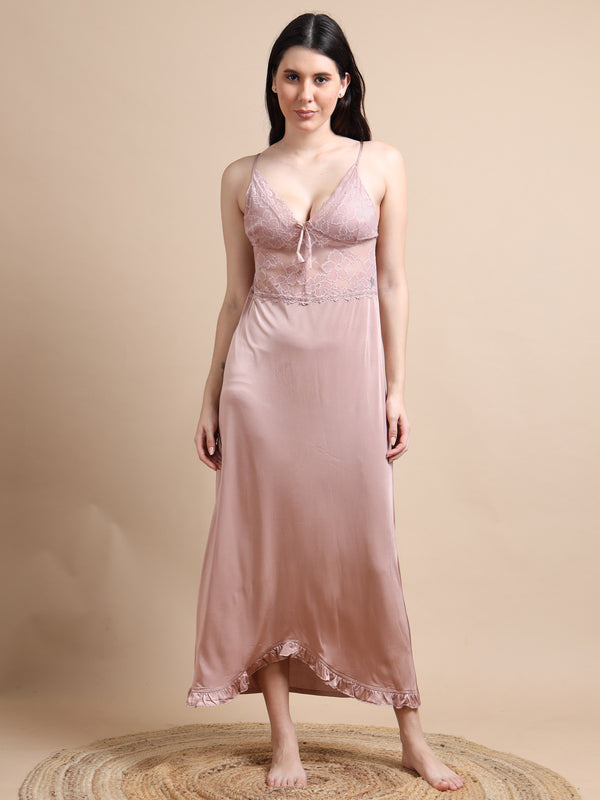 1743B-Skin 2Pc Long Nighty