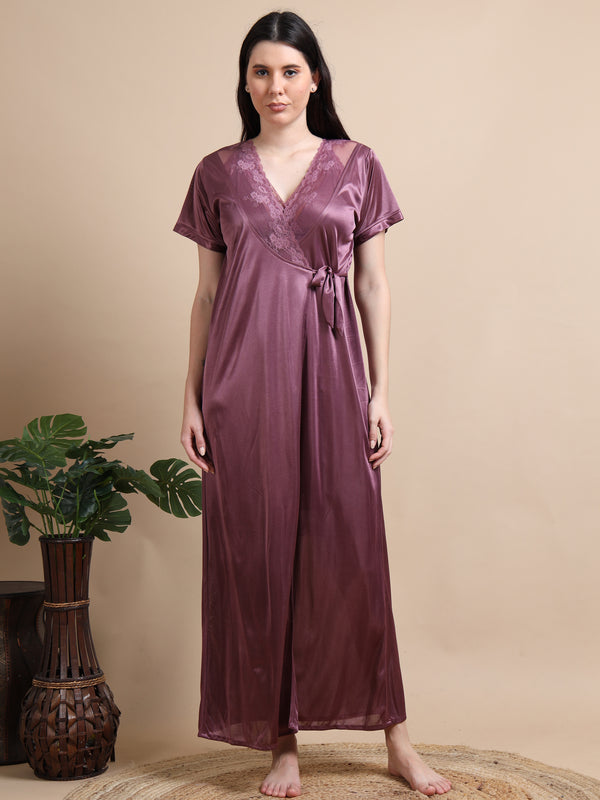 1510I-Purple 2Pc Long Nighty