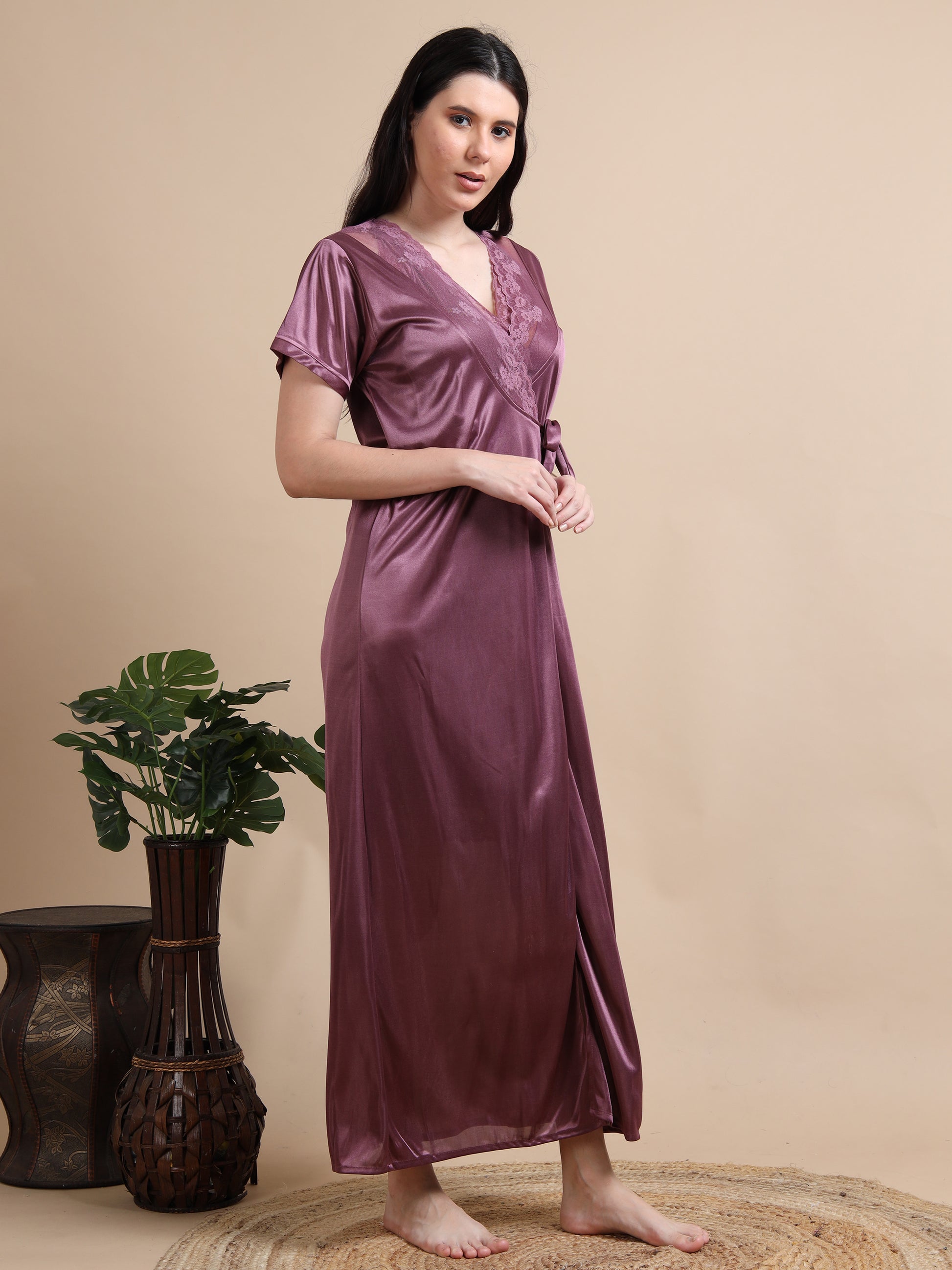 purple night dress Single Purple Evening Dress| Evening Dresses S / Purple / Satin