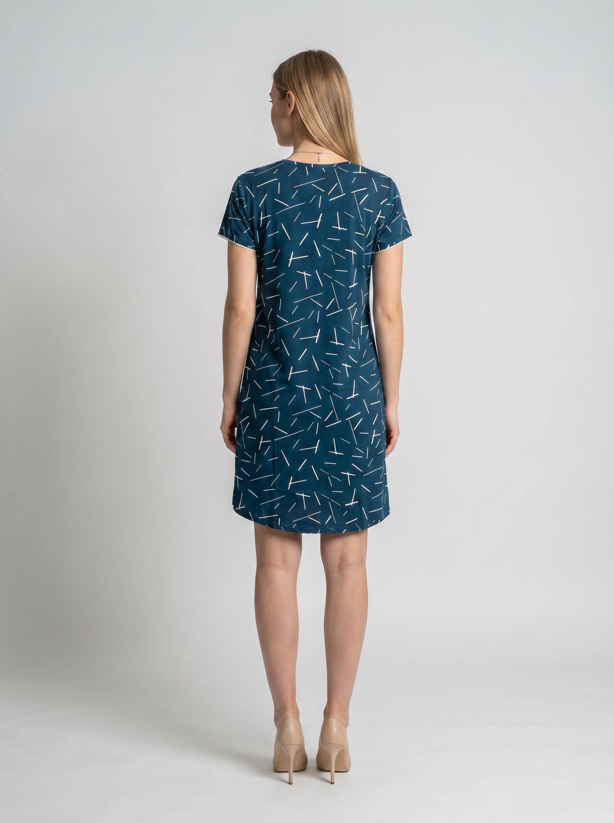 Cotton Top with Pyjama Night Suit - Navy Blue - 5028A