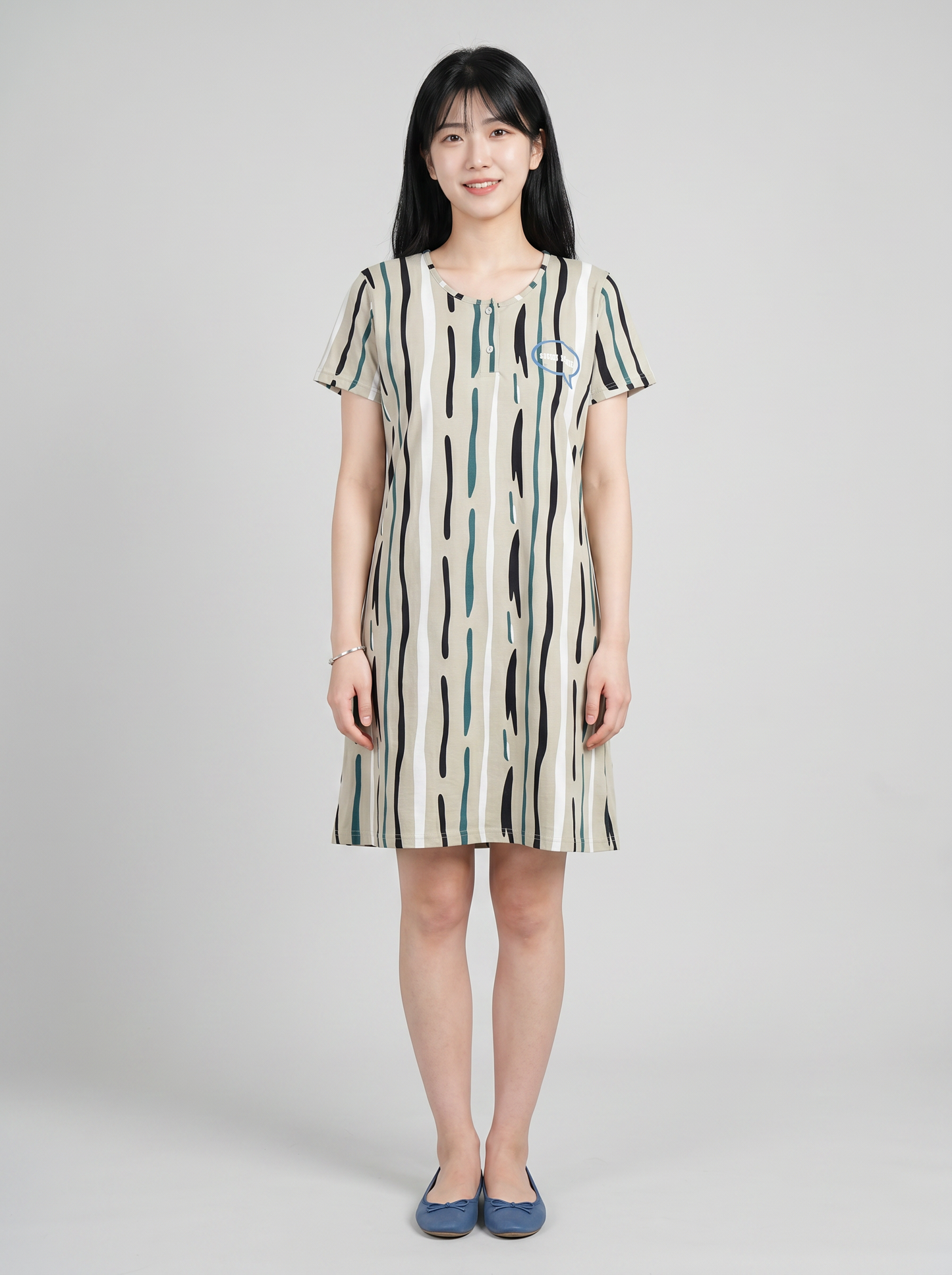 Cotton Top with Pyjama Night Suit - Pistachio Green - 5310A