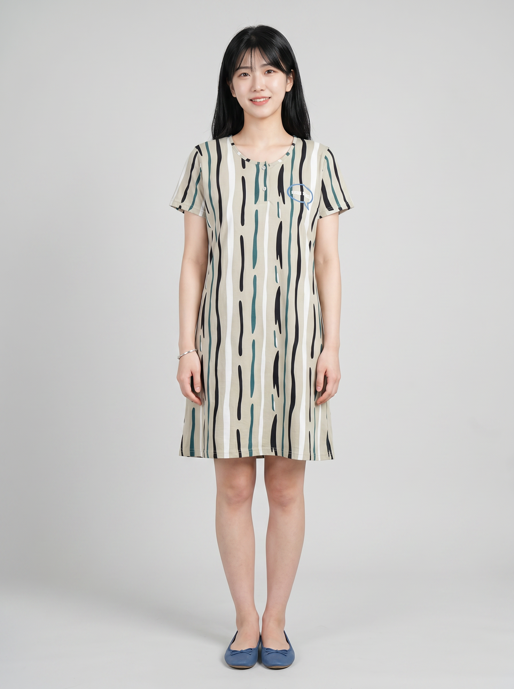 Cotton Top with Pyjama Night Suit - Pistachio Green - 5310A