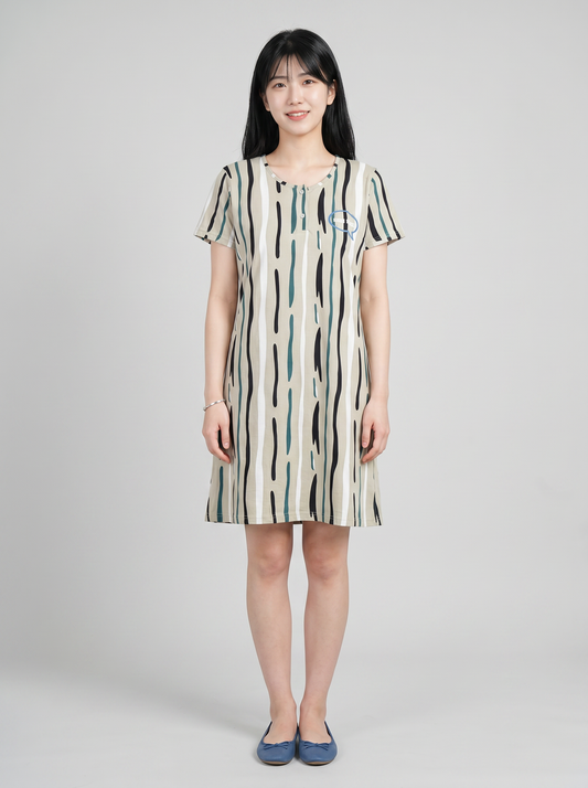 Cotton Top with Pyjama Night Suit - Pistachio Green - 5310A