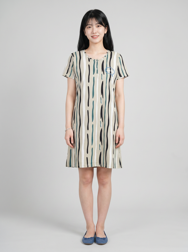 Cotton Top with Pyjama Night Suit - Pistachio Green - 5310A