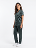 Satin Top with Pyjama Night Suit - Bottle Green - 13368