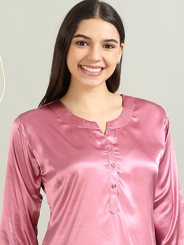 1001A-Satin Co -Ords - Light Pink