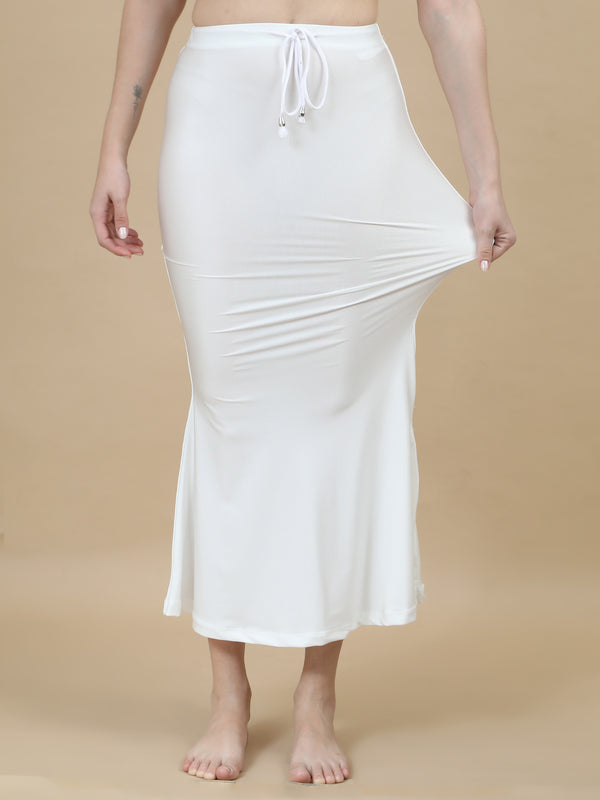 ECSS13-WHITE SHIMMER SAREE SHAPEWEAR