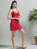 Wine Satin Babydoll