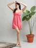Peach Satin Babydoll