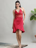 Wine Satin Babydoll