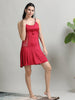 Maroon Satin Babydoll