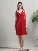 Maroon Satin Babydoll