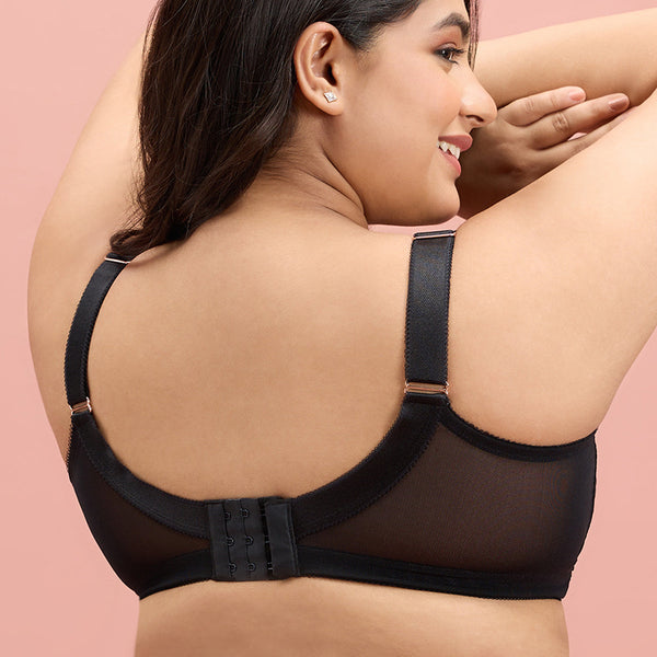 Ultimate No Bulge, Shape & Support Non Padded Non Wired Lace Bra NYB033 Black