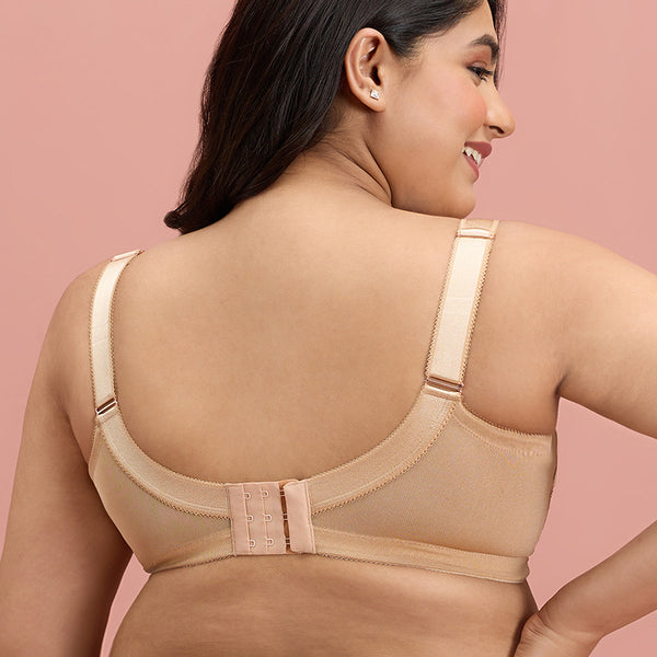 Ultimate No Bulge, Shape & Support Non Padded Non Wired Lace Bra NYB033 Sand