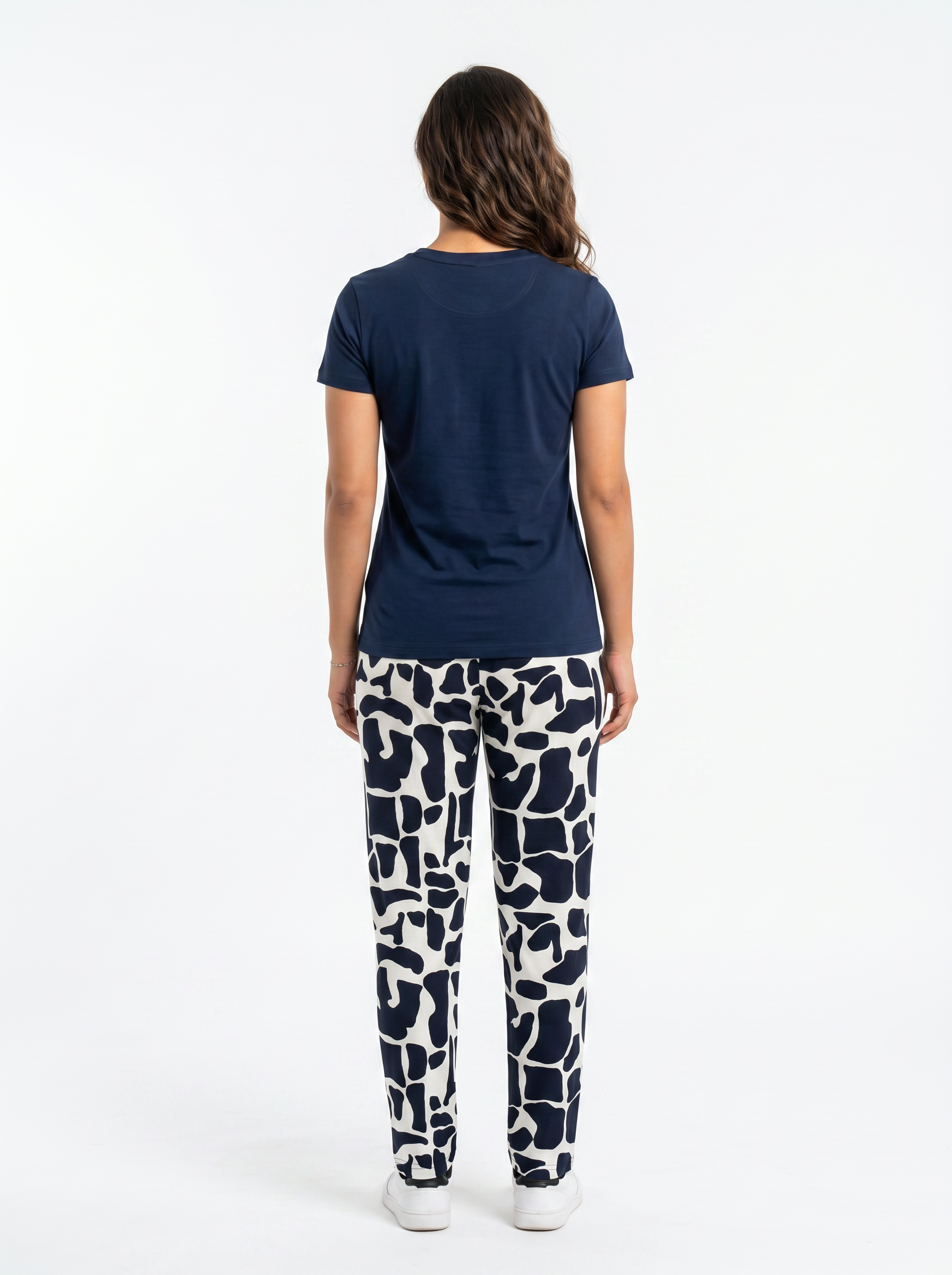 Cotton Top with Pyjama Night Suit - Navy - SS03096B