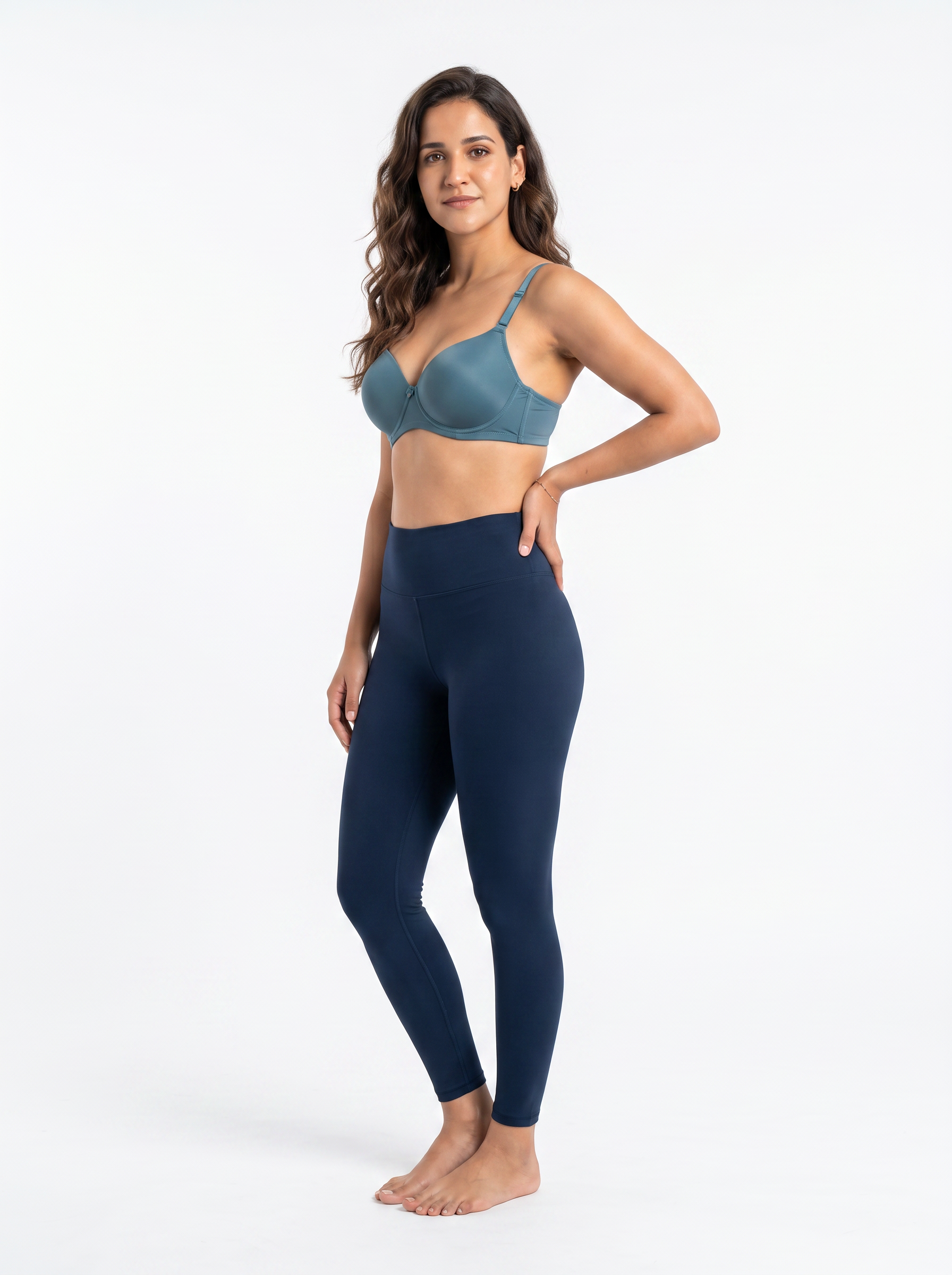Polyamide Seamless Bra - Teal Blue - ECB102