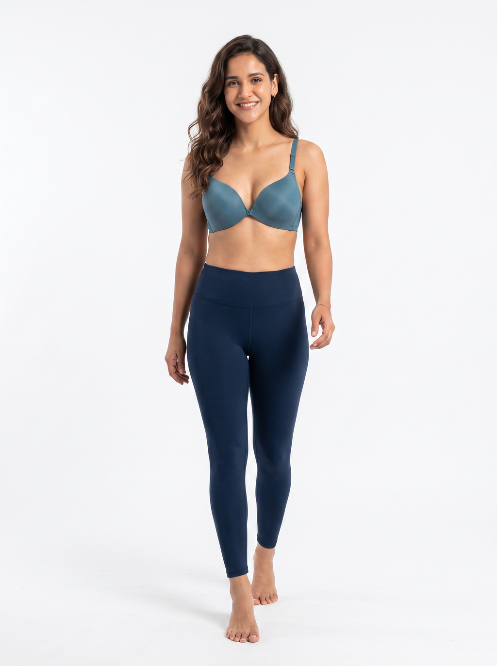 Polyamide Seamless Bra - Teal Blue - ECB102