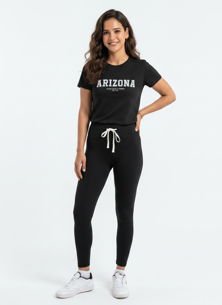 Cotton Top with Pyjama Night Suit - Black - 5237A