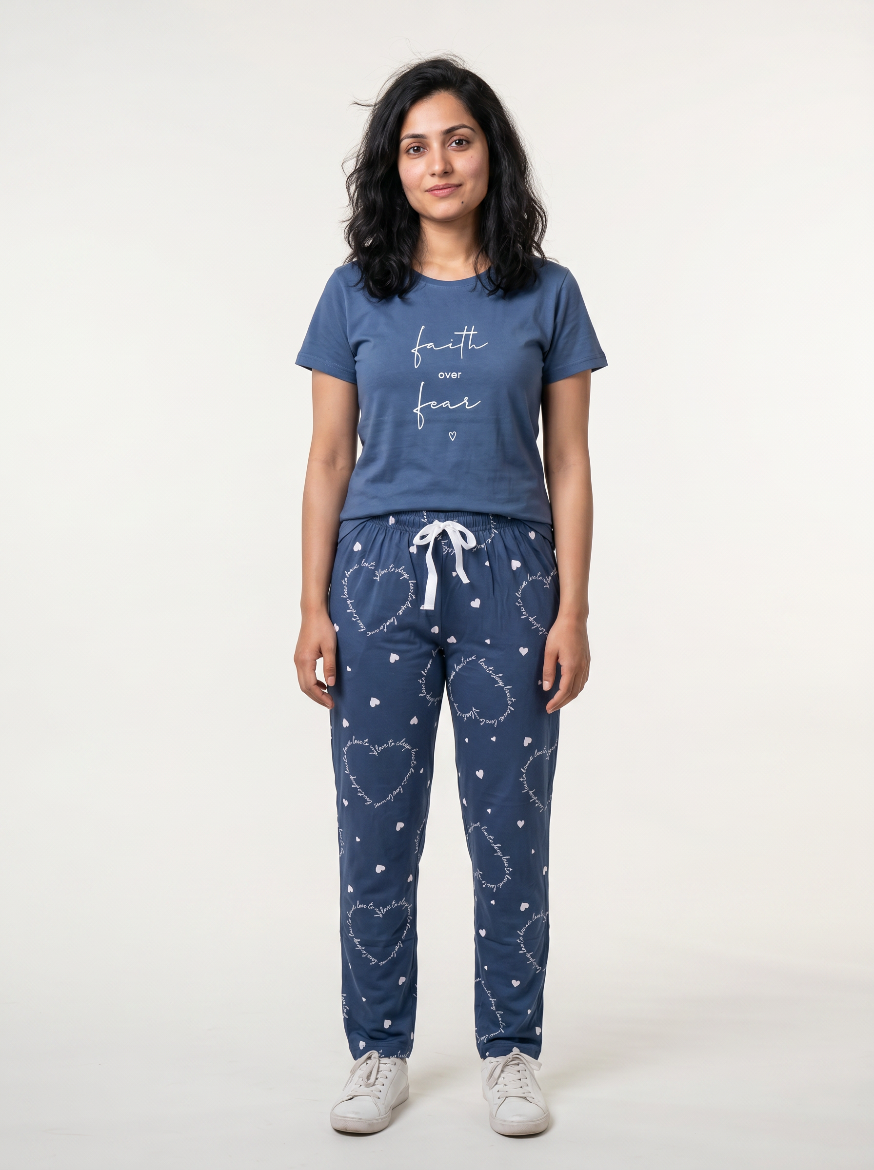 Cotton Top with Pyjama Night Suit - Royal Blue - SS2871