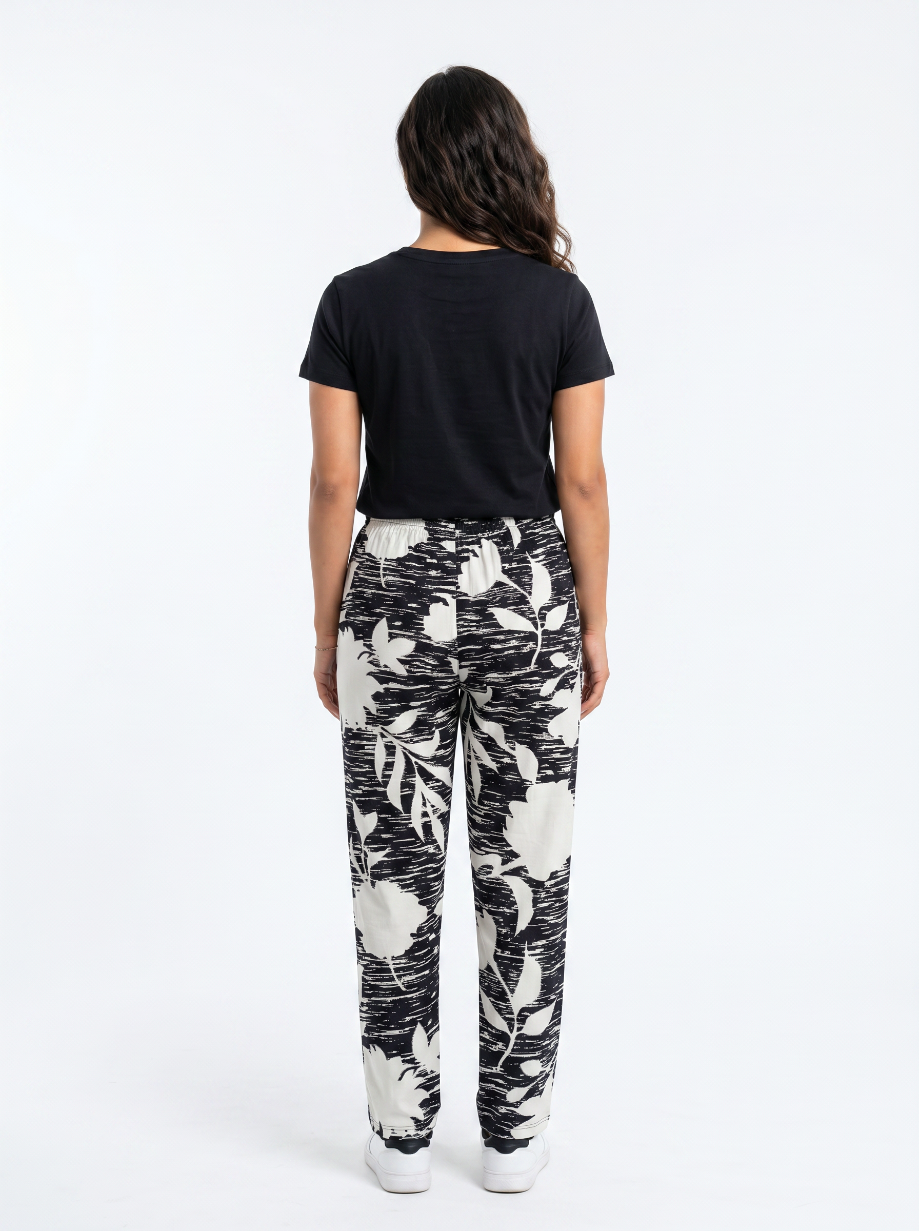 Cotton Top with Pyjama Night Suit - Black - SS3060A